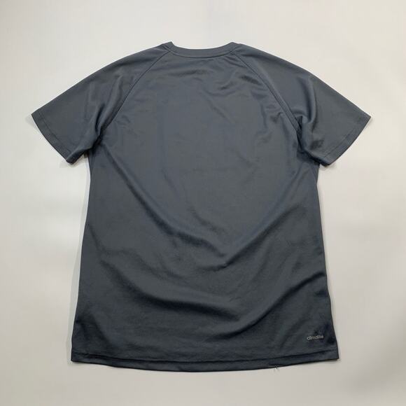 Adidas Shirt Mens L Large Titanium Climalite Big Logo Gym Train Soccer Football - Picture 8 of 10